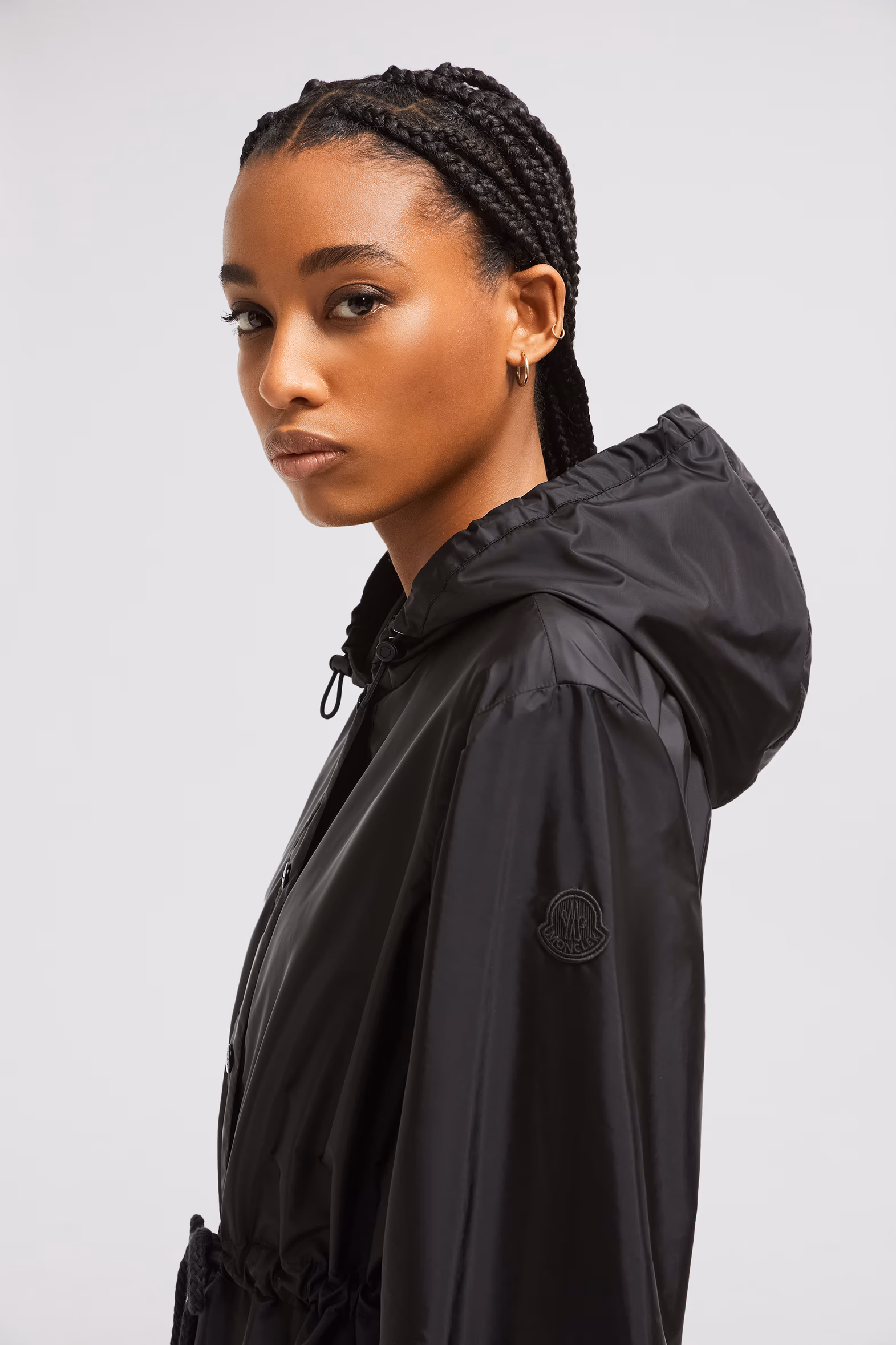 Rochebonne Hooded Taffeta Jacket Women Black Moncler 4